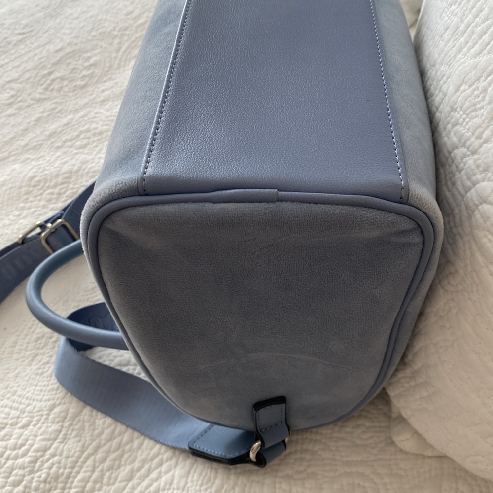 Juicy Couture Slate Blue Obsession Velour Satchel - Picture 9 of 13